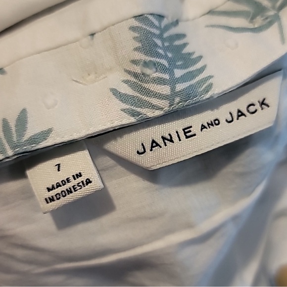 Janie and Jack Tropical Print Jumpsuit Size 7 - Picture 5 of 6